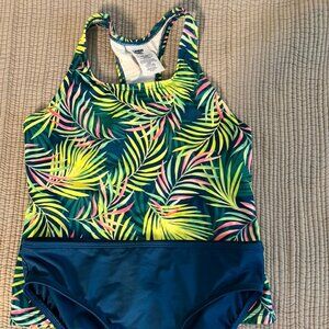 Lands' End Girls’ Palm Leaf Tankini Set Size 10